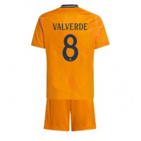 Real Madrid Federico Valverde #8 Fotballklær Bortedraktsett Barn 2024-25 Kortermet (+ korte bukser)